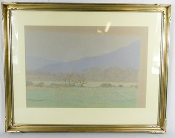 ROBERT STARK 'UNADELLA WINTER II' OIL & PASTEL