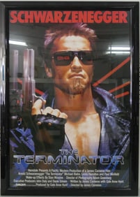THE TERMINATOR SCHWARZENEGGER SIGNED MOVIE POSTER