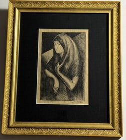 AFTER JOSE CLEMENTINE OROZCO 'PORTRAIT' PENCIL