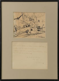 JULIUS WOLFGANG SCHULEIN INK DRAWING ON PAPER