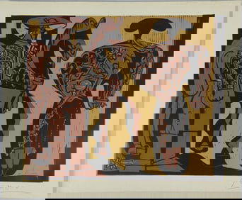 PICASSO 'PICADOR & MATADOR' SIGNED LINOCUT