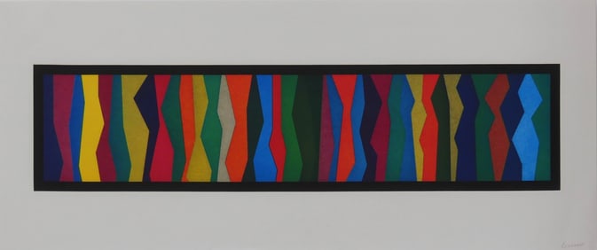 SOL LEWITT 'IRREGULAR ZIGZAG BANDS' LITHOGRAPH