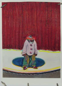 WAYNE THEIBAUD 'CLOWN WITH RED HAIR' LITHOGRAPH