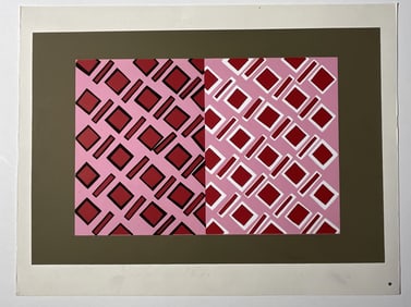 JOSEF ALBERS VINTAGE SILKSCREEN 'INTERACTION...'