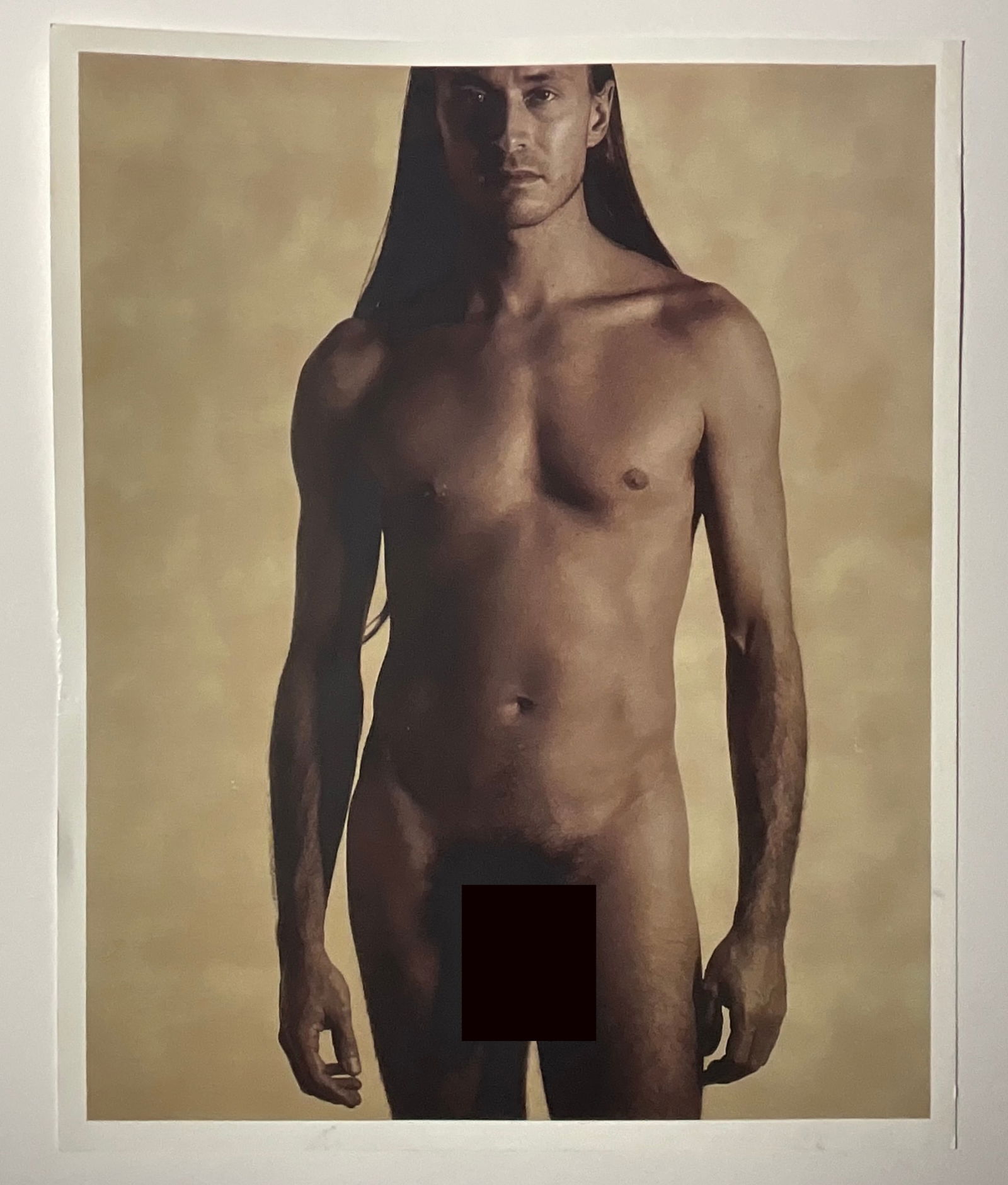 KARL LAGERFELD 'MARC NEWSON' SATIN UMBER PHOTO: Karl Lagerfeld (German, 1933-2019) 'Marc Newson' satin umber photo-litho. Measures 14 x 11 3/8 inches.