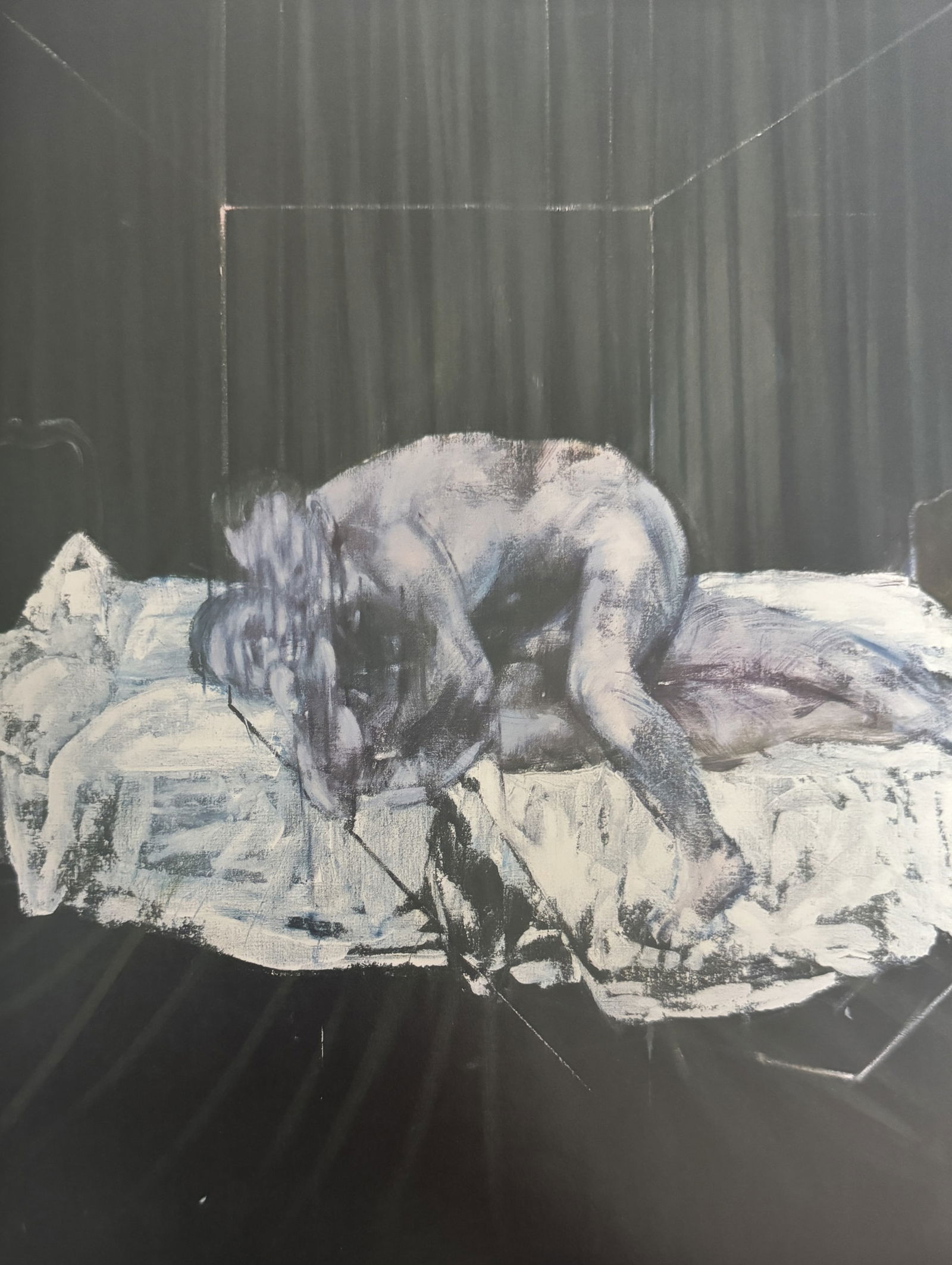 FRANCIS BACON 'TWO FIGURES, 1953' PRINT: Francis Bacon "Two Figures, 1953". Printed circa 1960s. Measures 10.25 x 7.75 inches. Mounted.