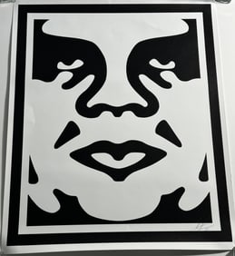 SHEPARD FAIREY 'FACE' HAND SIGNED LITHOGRAPH