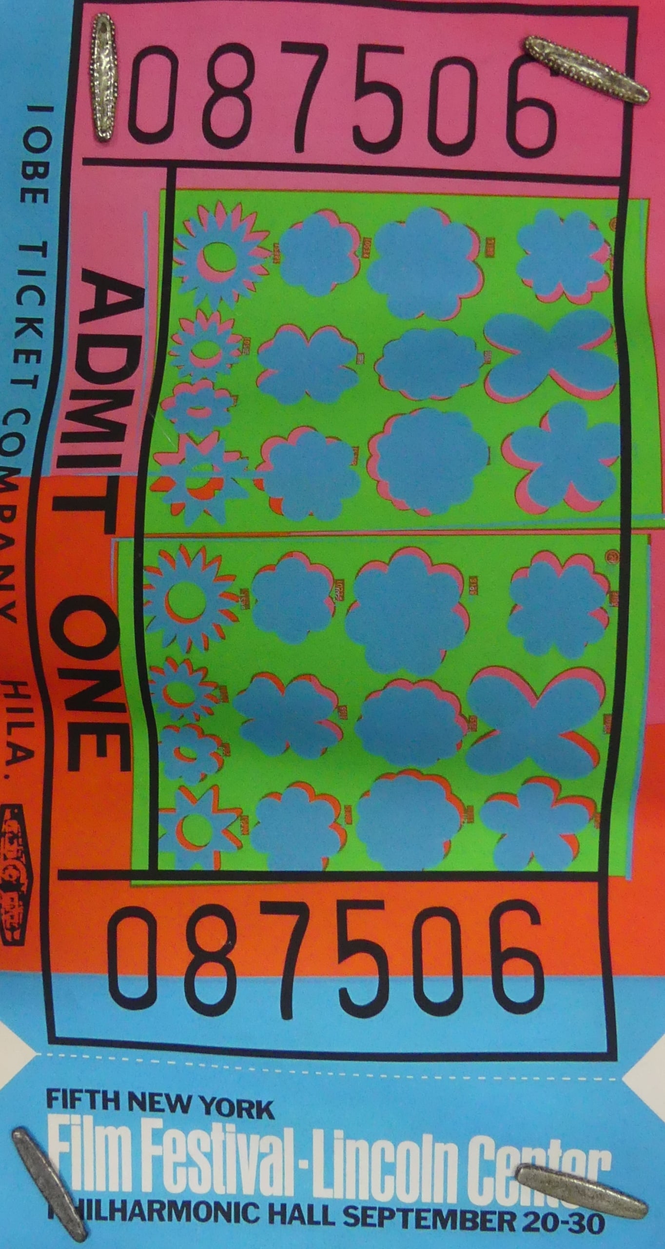 ANDY WARHOL TICKET STUB POSTER (1 of 6)