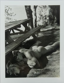 BRUCE WEBER 'NUDE MALE w DOG' PHOTO PRINT