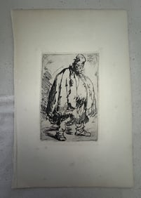 REMBRANDT 'THE CORPULENT BEGGAR' ETCHING