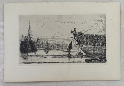 F SEYMOUR HADEN 'THE AGAMEMNON' ETCHING