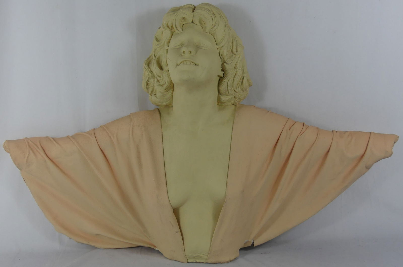 MARC SIJAN 'ARMS OUT' WALL SCULPTURE: Marc Sijan 'Arms Out' sculpture depicting a young beauty with extended arms. Signed, titled and dated 1985 to verso. Measures 40 1/2" x 25 3/4"