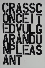 CHRISTOPHER WOOL 'CRASS...' OFFSET LITHOGRAPH