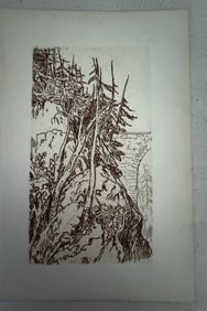 J. M. W. TURNER, R. A 'ROCKS AND PINES' ETCHING