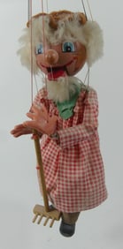PELHAM PUPPETS FARMER WITH RAKE MARIONETTE
