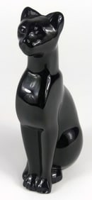 BACCARAT BLACK CRYSTAL 'EGYPTIAN CAT' FIGURINE