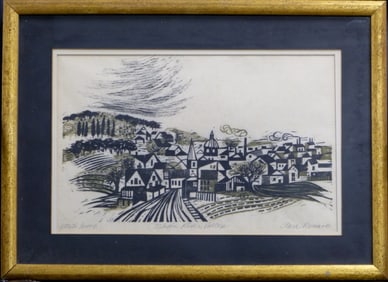 CLARE ROMANO SPOON RIVER VALLEY' WOODCUT A/P