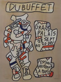 JEAN DUBUFFET 'AFFICHE POUR GRAND PALAIS' LITHO
