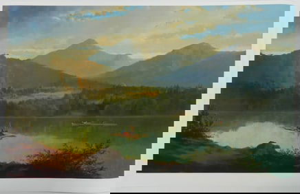 JOHN MIX STANLEY 'WESTERN LANDSCAPE' LITHOGRAPH