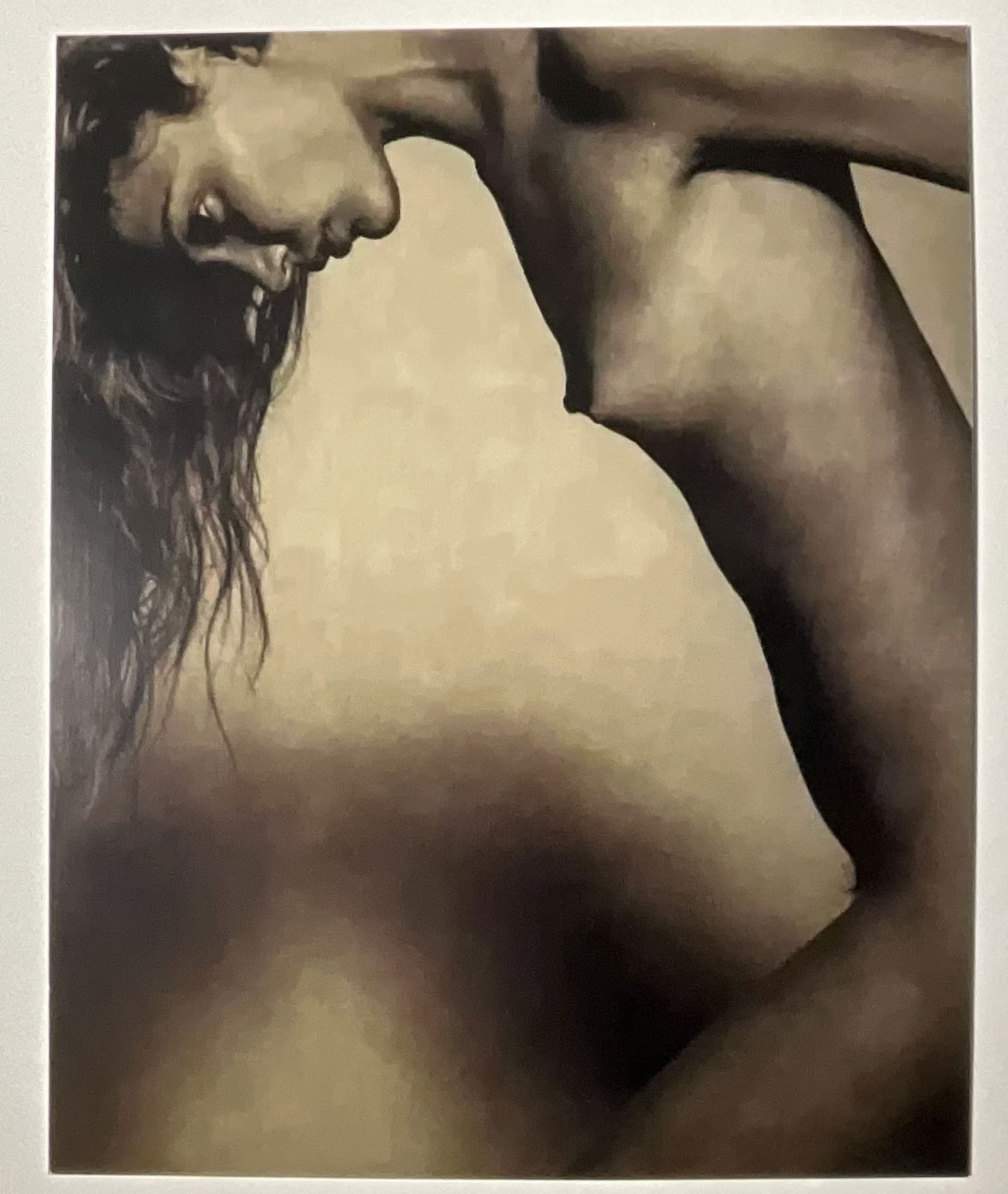 KARL LAGERFELD 'JODIE KIDD' PHOTO-LITHO: Karl Lagerfeld (German, 1933-2019) 'Jodie Kidd. photo-litho. Mounted. Measures 12 x 9 1/2 inches.