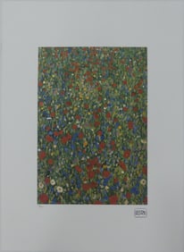 GUSTAV KLIMT 'FIELD OF POPPIES' LITHOGRAPH