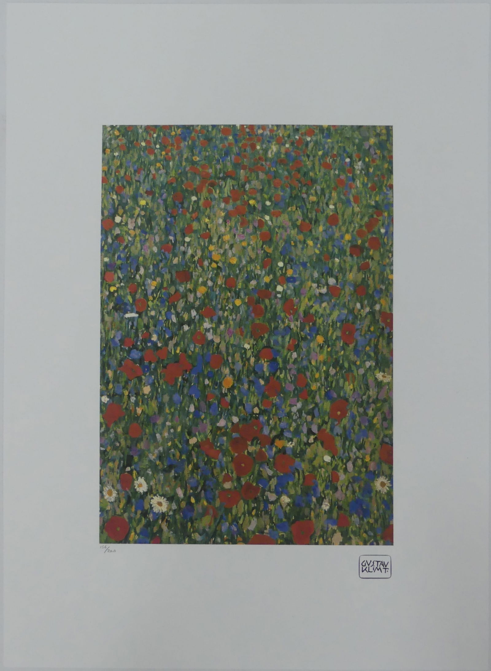 GUSTAV KLIMT 'FIELD OF POPPIES' LITHOGRAPH (1 of 7)