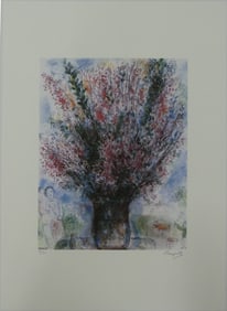 MARC CHAGALL 'GRAND BOUQUET ROUGE' LITHOGRAPH