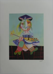 PABLO PICASSO 'GIRL WITH MANDOLIN' LITHOGRAPH