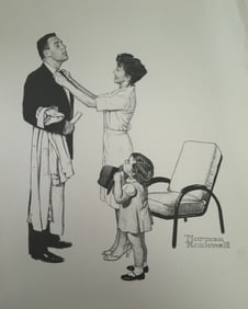NORMAN ROCKWELL 'DINNER JACKET' VINTAGE PRINT