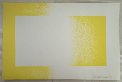 RICHARD ANUSZKIEWICZ 'YELLOW REVERSED, 1970' LITHO