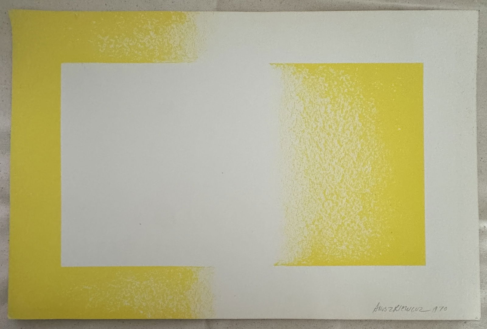 RICHARD ANUSZKIEWICZ 'YELLOW REVERSED, 1970' LITHO (1 of 6)