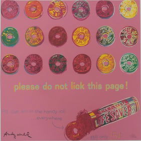 ANDY WARHOL 'LIFE SAVERS' LITHOGRAPH