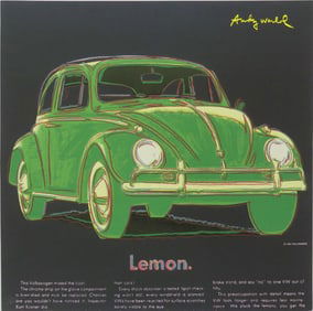 ANDY WARHOL 'LEMON VOLKSWAGEN' LITHOGRAPH