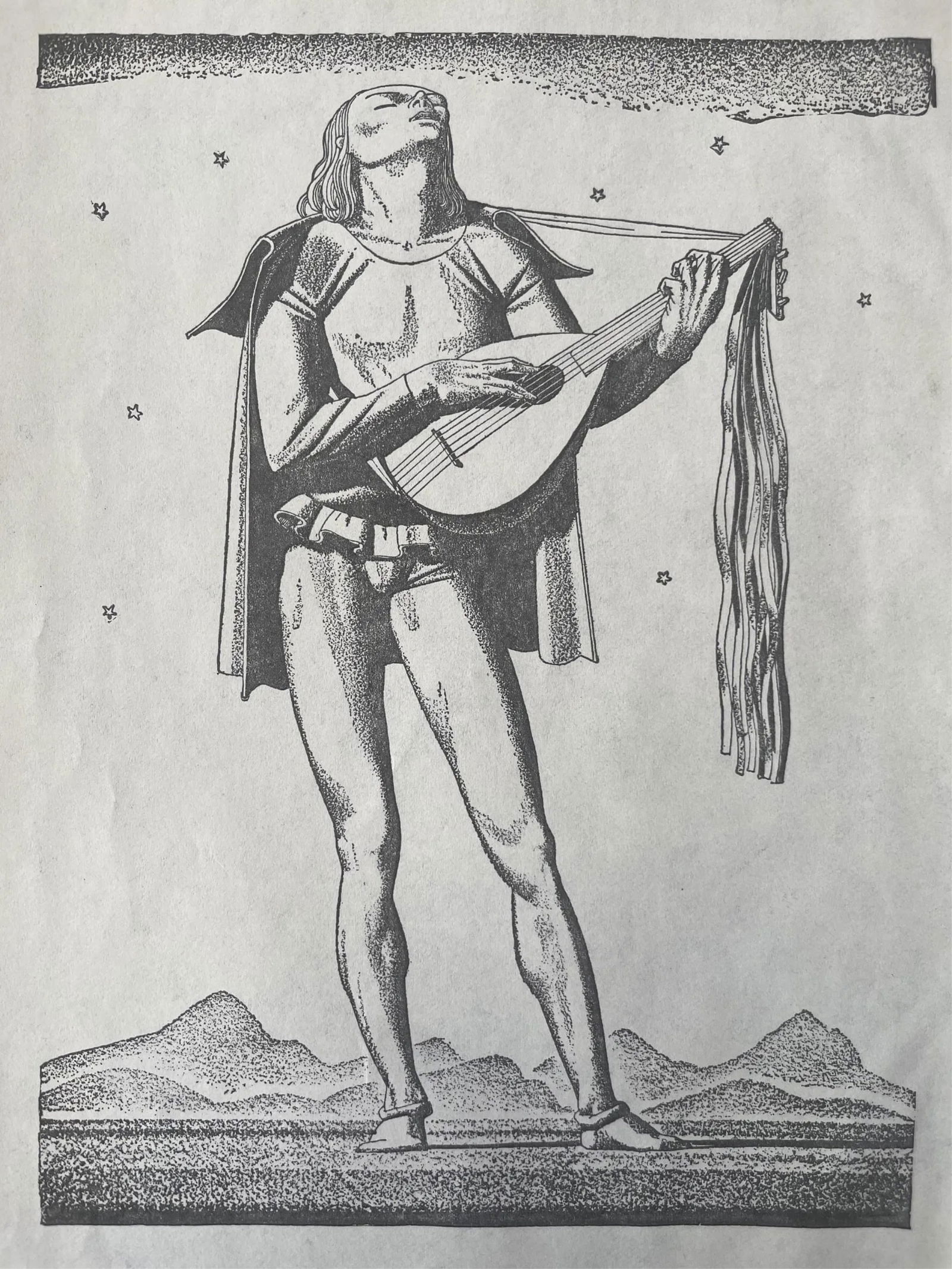 ROCKWELL KENT 'GUITAR' VINTAGE PRINT (1 of 5)