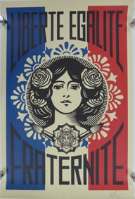 SHEPARD FAIREY 'LIBERTE EGALITE' LITHOGRAPH SIGNED