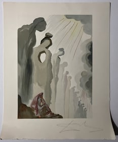 SALVADOR DALI HAND SIGNED WOODCUT
