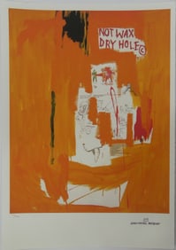 BASQUIAT 'NOT WAX DRY HOLE' LITHOGRAPH