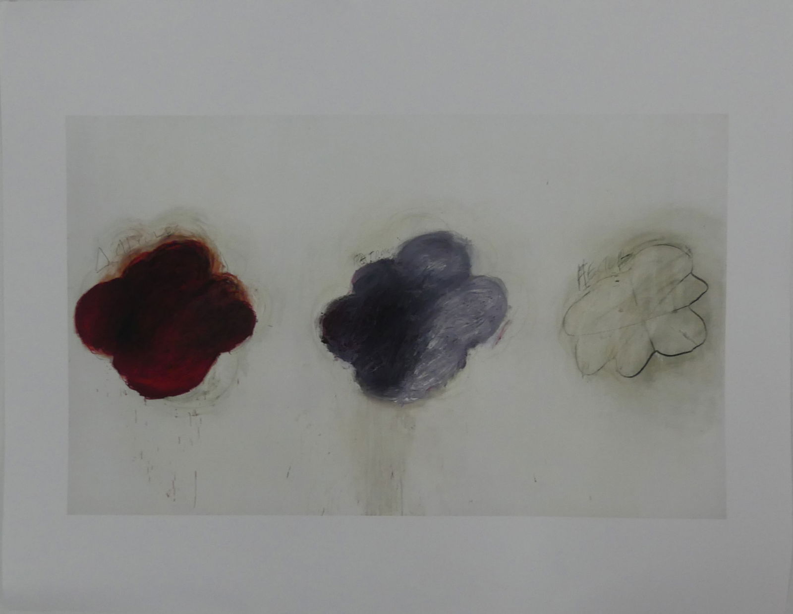 CY TWOMBLY SHADES OF ACHILLES, PATROCLUS & HECTOR: Cy Twombly 'Shades of Achilles, Patroclus, and Hector' lithograph. Sheet measures 29 3/4" x 22 1/2".