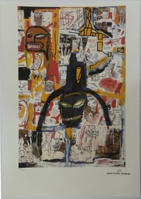 BASQUIAT 'MOON KING' LITHOGRAPH