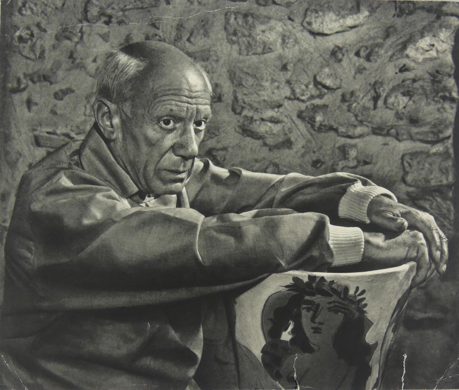 YOUSUF KARSH 'PABLO PICASSO' PHOTOGRAVURE: Yousuf Karsh 'Pablo Picasso' photogravure. Sheet measures 9 1/4" x 8".