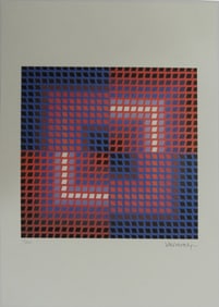 VICTOR VASARELY 'QUASAR' LITHOGRAPH