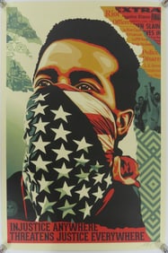 SHEPARD FAIREY 'INJUSTICE' SIGNED LITHOGRAPH