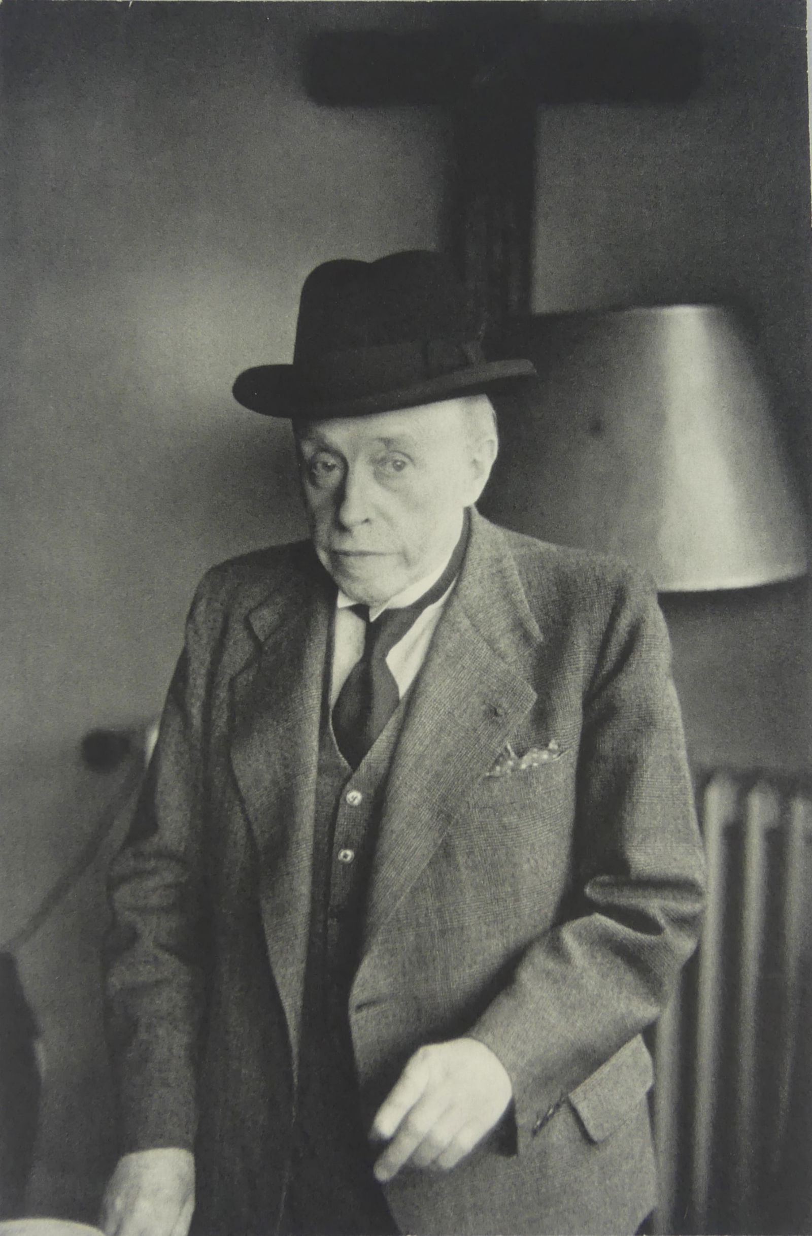 HENRI CARTIER-BRESSON 'GEORGES ROUAULT' PHOTO: Henri Cartier-Bresson 'Georges Rouault in Paris' photo litho. Mounted. Measures 13 1/2" x 8 7/8".