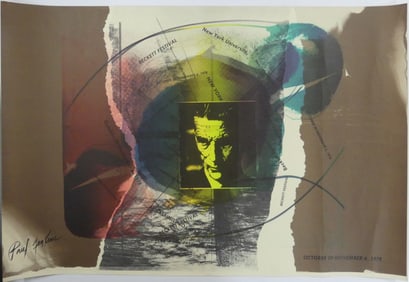 PAUL JENKINS BECKETT FESTIVAL EXHIBITION POSTER