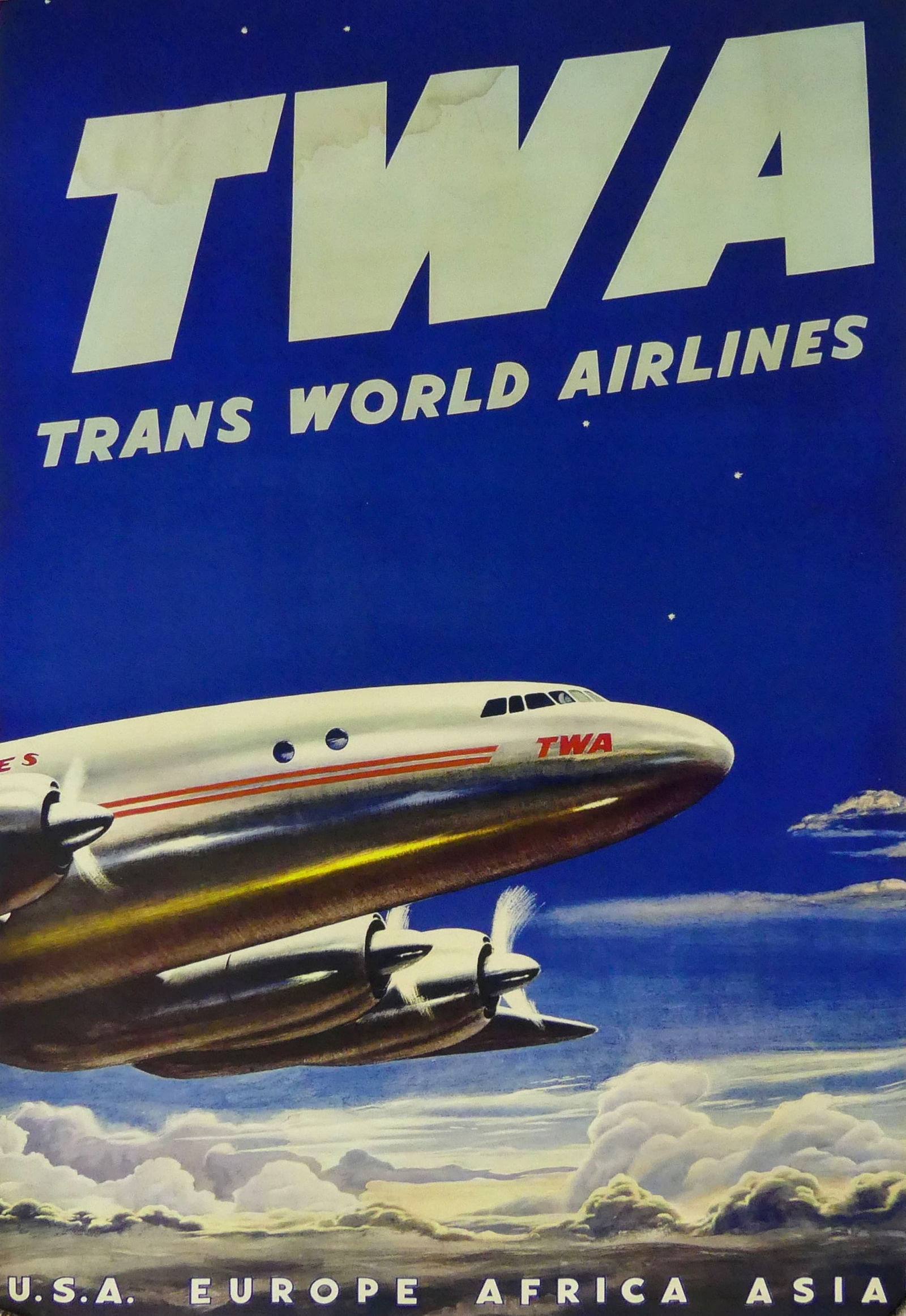 TRANS WORLD AIRLINES TRAVEL POSTER (1 of 9)