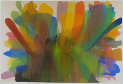 MORRIS LOUIS ABSTRACT OFFSET LITHOGRAPH