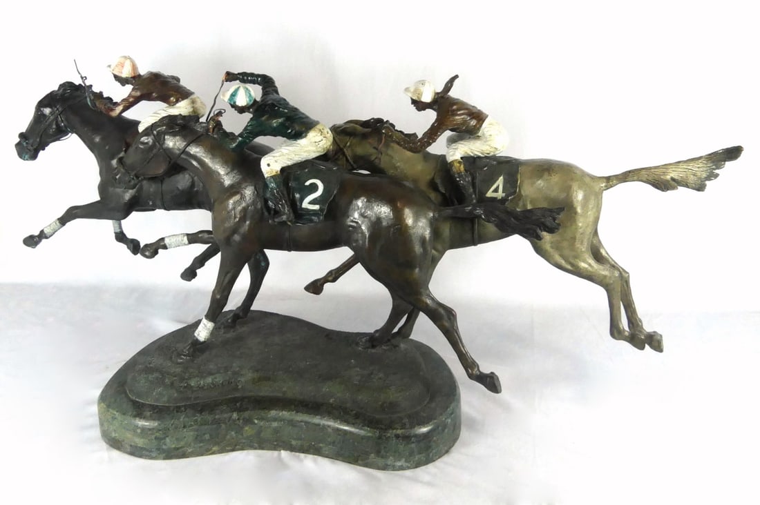 DUANE SCOTT 'WIN, PLACE & SHOW' BRONZE SCULPTURE (1 of 10)