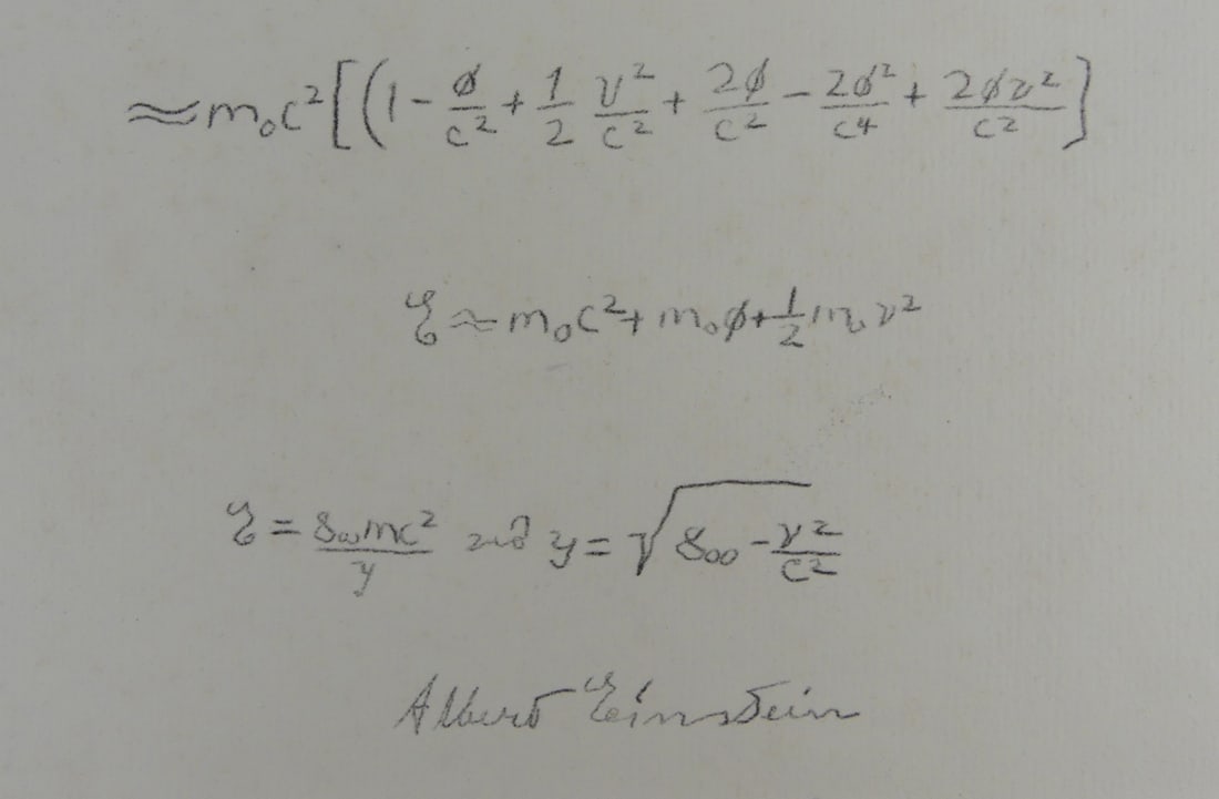 ALBERT EINSTEIN HAND SIGNED EQUATION - 3