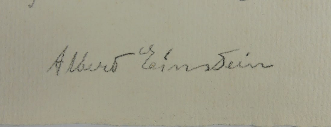 ALBERT EINSTEIN HAND SIGNED EQUATION - 4