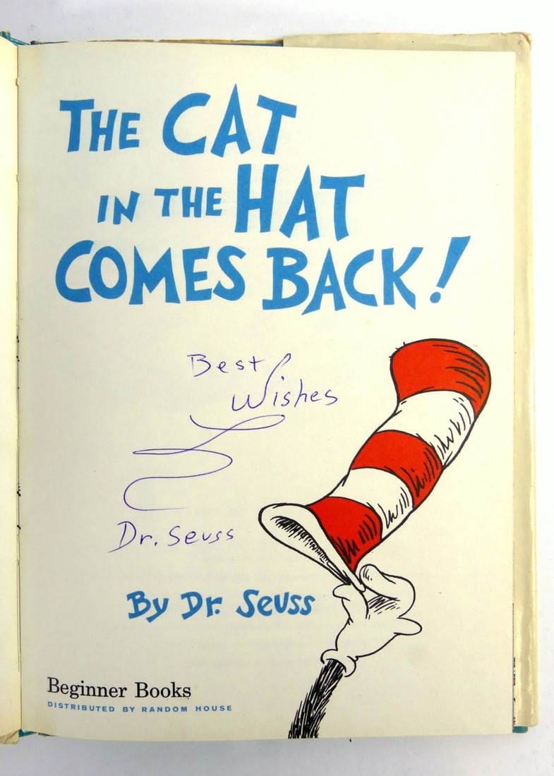 DR. SEUSS 'CAT IN THE HAT' AUTOGRAPHED BOOK (1 of 10)